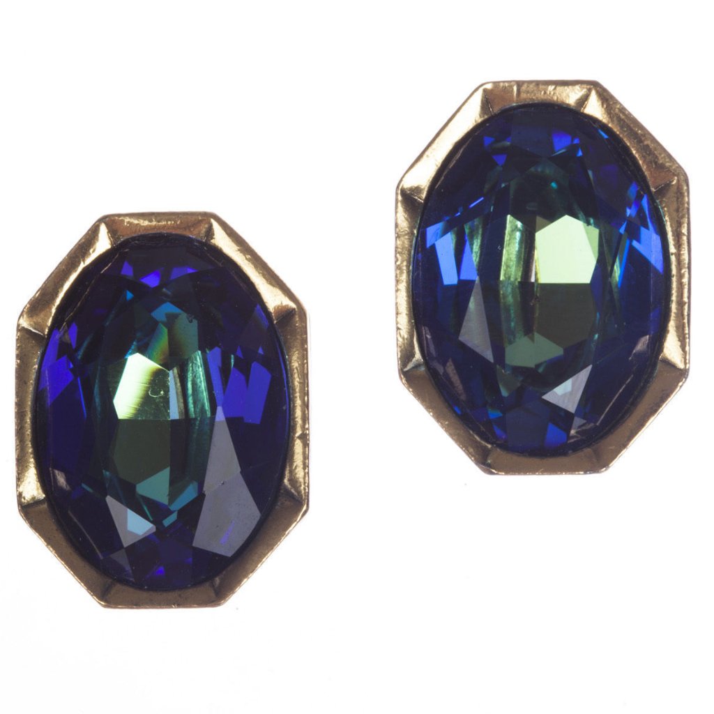 Ysl Aurora Borealis Headlight Earrings